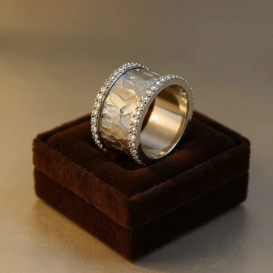 Sara | Anillo vintage bañado en plata con circonita