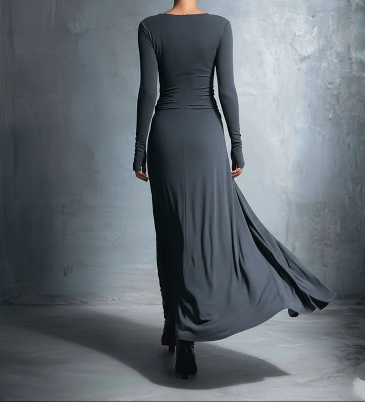 Victoria | Vestido largo con nudo lateral