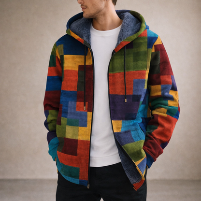 Daniel | Chaqueta con capucha y cremallera de lujo inspirada en el arte