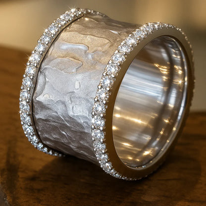 Sara | Anillo vintage bañado en plata con circonita