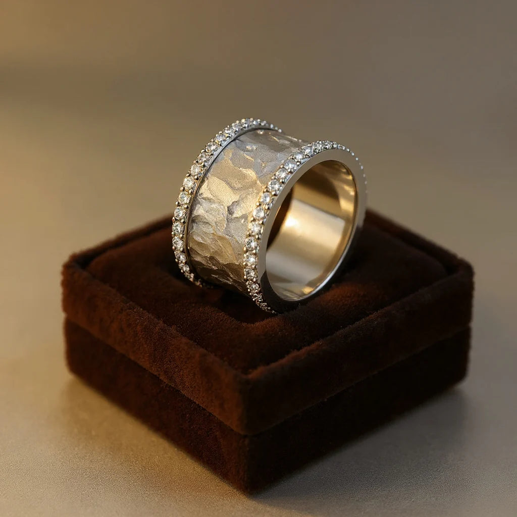 Sara | Anillo vintage bañado en plata con circonita