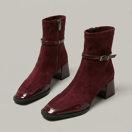 Rosario | Elegantes botas de tacón medio cómodo