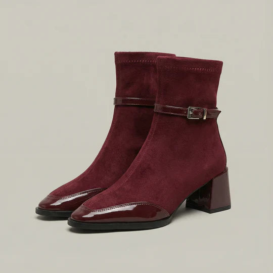Rosario | Elegantes botas de tacón medio cómodo