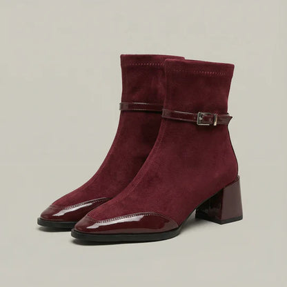 Rosario | Elegantes botas de tacón medio cómodo