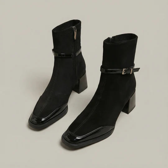 Rosario | Elegantes botas de tacón medio cómodo
