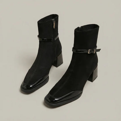 Rosario | Elegantes botas de tacón medio cómodo