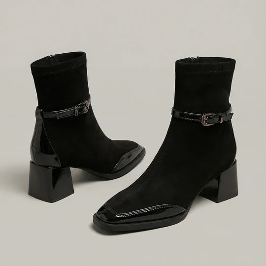 Rosario | Elegantes botas de tacón medio cómodo