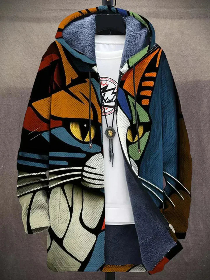 Daniel | Chaqueta con capucha y cremallera de lujo inspirada en el arte