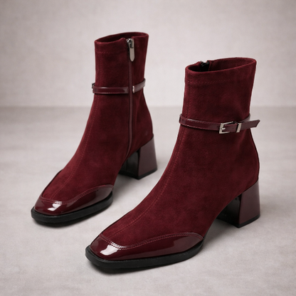 Rosario | Elegantes botas de tacón medio cómodo