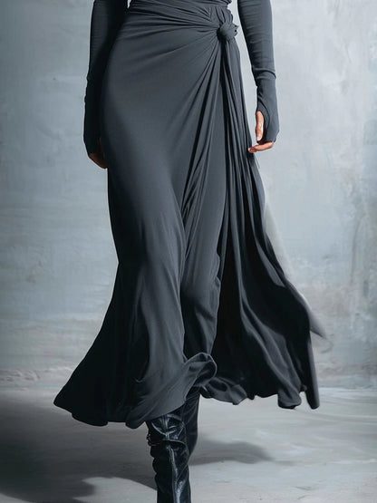 Victoria | Vestido largo con nudo lateral