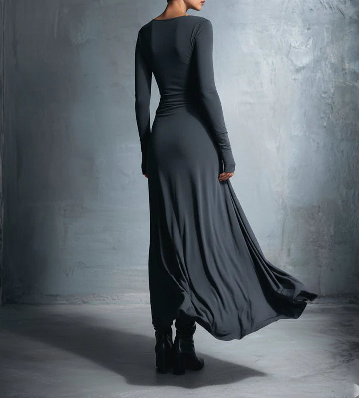 Victoria | Vestido largo con nudo lateral