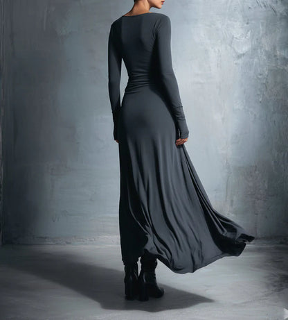 Victoria | Vestido largo con nudo lateral
