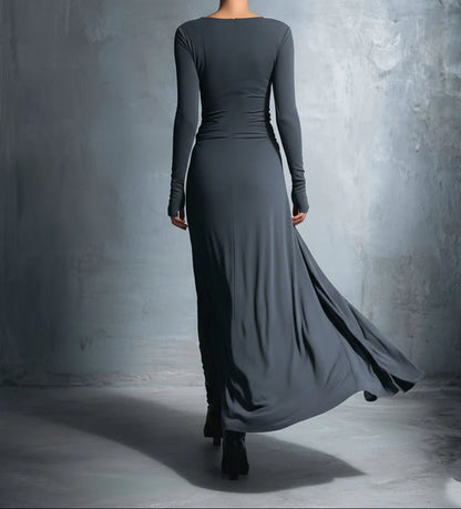 Victoria | Vestido largo con nudo lateral